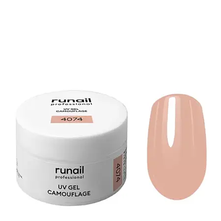 RUNAIL УФ-гель камуфлирующий, персиковый нюд 15 гр - 1