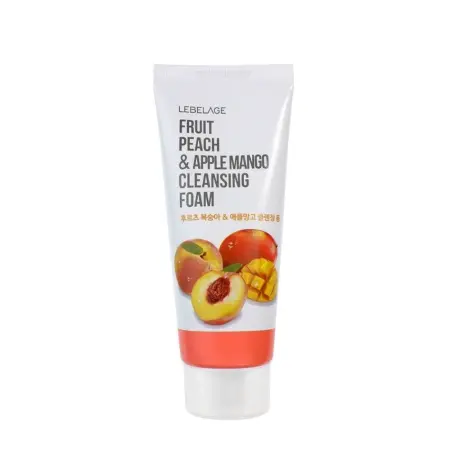 LEBELAGE Пенка для умывания с экстрактом персика и яблока / Lebelage Fruit Peach & Apple Mango 100 мл - 1