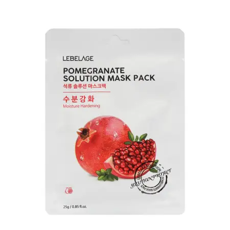 LEBELAGE Маска тканевая для лица Гранат / Lebelage Pomegranate Solution Mask Pack 25 гр - 1