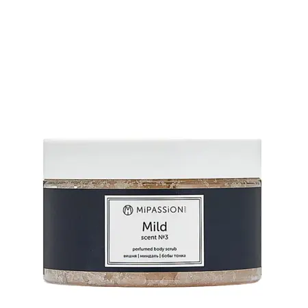 MIPASSIONcorp Скраб парфюмированный, вишня, миндаль, бобы тонка / Mild MiPASSiON 250 мл - 1