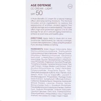 HOLY LAND Крем корректирующий многофункциональный SPF 50, оттенок light / Age Defense CC Cream 50 мл, фото 3