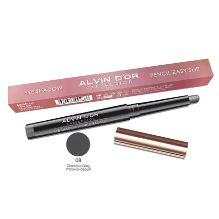 ALVIN D OR Тени-карандаш для век, тон 08 / Pencil easy slip charcoal grey 0,29 гр - 2