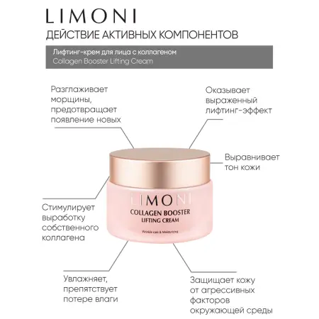LIMONI Крем-лифтинг с коллагеном для лица / СOLLAGEN BOOSTER LIFTING CREAM 50 мл - 4