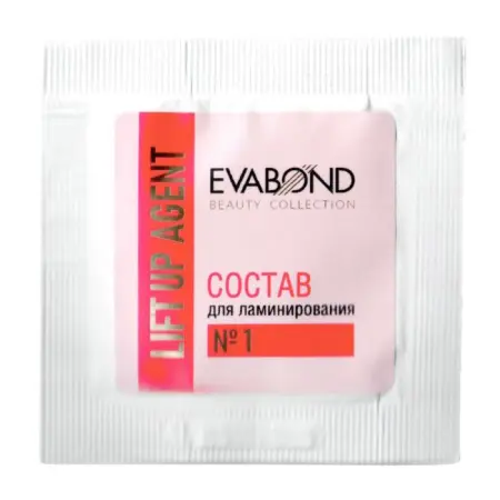 EVABOND Саше для ламинирования ресниц и бровей с составом / №1 Lift Up Agent, 2 мл - 1
