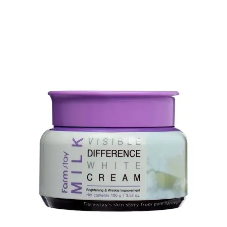 FARMSTAY Крем осветляющий для лица на основе молока / VISIBLE DIFFERENCE CREAM MILK 100 мл - 1