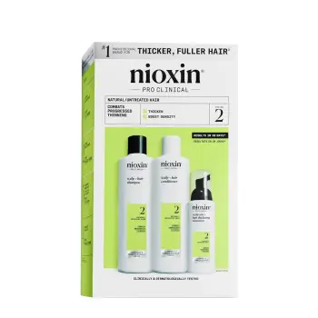 NIOXIN Набор для волос Система 2 (шампунь очищающий 150 мл, кондиционер увлажняющий 150 мл, маска питательная 40 мл), фото 1