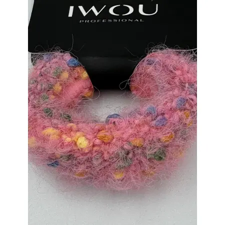 IWOU PROFESSIONAL Резинка для волос Меланж розовая 1шт - 2