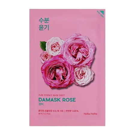 HOLIKA HOLIKA Маска тканевая увлажняющая Пьюр Эссенс, дамасская роза / Pure Essence Mask Sheet Damask Rose 20 мл - 1