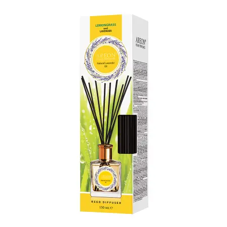 AREON Диффузор ароматический, лемонграсс и лавандовое масло / HOME PERFUMES Lemongrass & lavander oil Natural Lavender Oil 150 мл - 2
