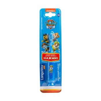 LONGA VITA Щетка зубная детская мигающая от 3 лет, с присоской / Longa Vita Paw Patrol, фото 4