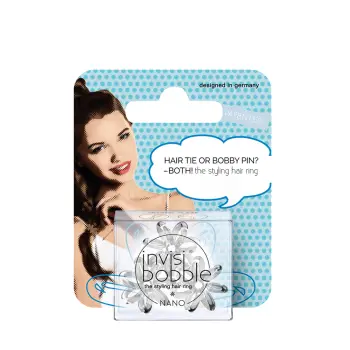 INVISIBOBBLE Резинка для волос / invisibobble NANO Crystal Clear (с подвесом), фото 2