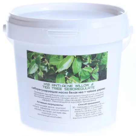 BIO NATURE Маска альгинатная для лица, белая ива + чайное дерево 350 г - 1