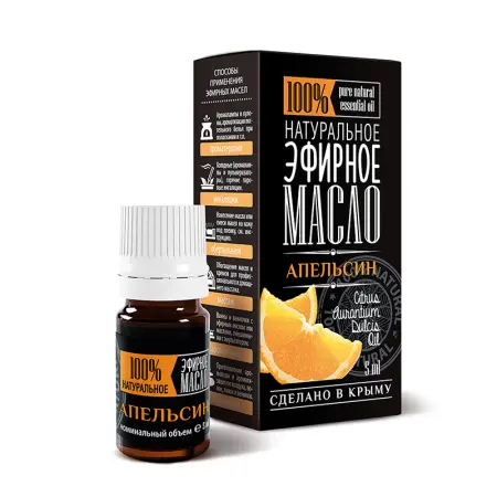 КРЫМСКИЕ МАСЛА Масло эфирное, апельсин, капельный дозатор / Крымские масла 5 мл - 2