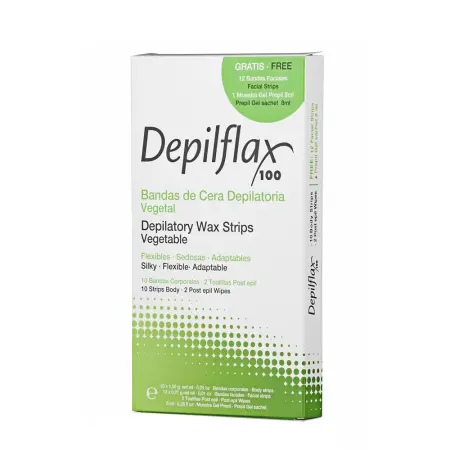 DEPILFLAX 100 Комплект полосок с воском для депиляции - 1