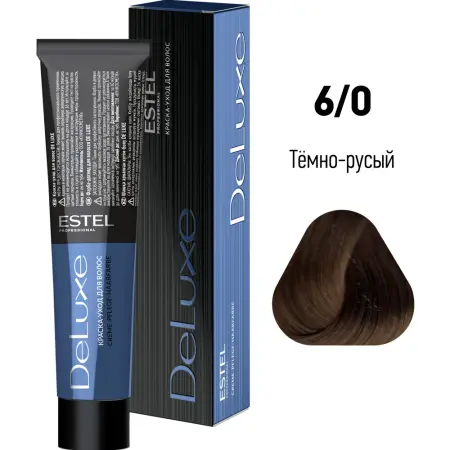 ESTEL PROFESSIONAL 6/0 краска для волос, темно-русый / DELUXE 60 мл - 2