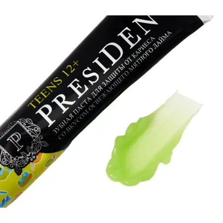 PRESIDENT Паста зубная детская 12+ Juicy lime (50 RDA) / President 70 г - 2