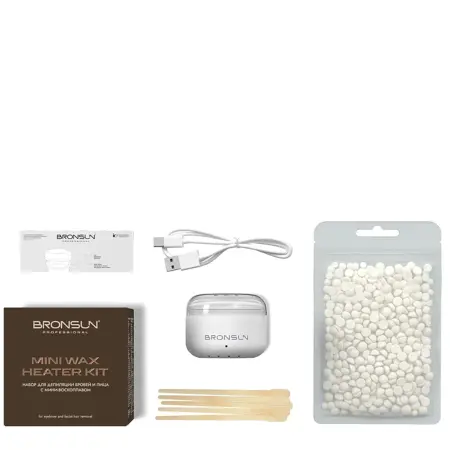 BRONSUN Набор для депиляции бровей с мини-воскоплавом / MINI WAX HEATER KIT - 2