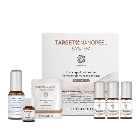MEDI+DERMA Набор Система для коррекции пигментных пятен (лосьон 20 мл, пилинг 2*5 мл, мист 3*7 мл, крем 4*3 мл) / TARGET Nanopeel system - 2
