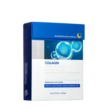 FARMSTAY Маска ночная интенсивно увлажняющая для лица с коллагеном / Collagen Water Full Moist Sleeping Mask 20*4 мл - 1