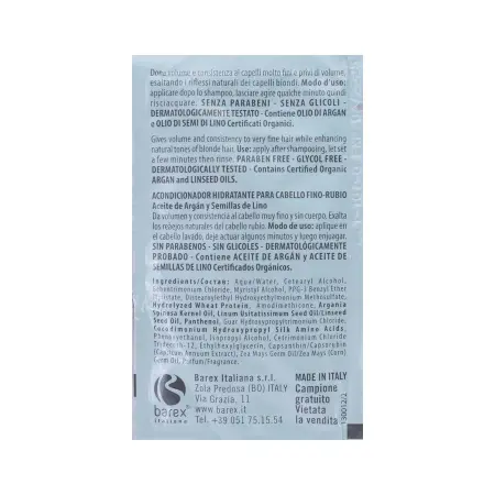 BAREX Кондиционер увлажняющий Золото Марокко / OLS 10 мл - 2