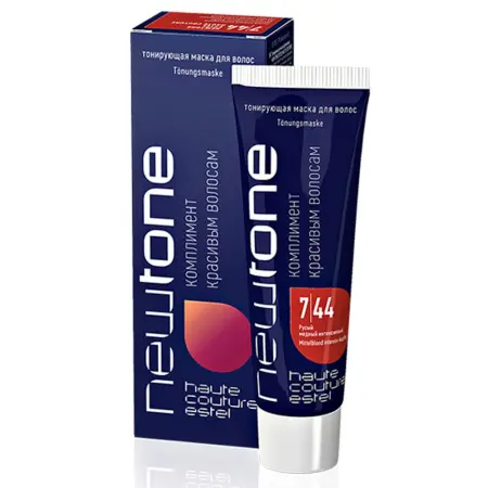 ESTEL HAUTE COUTURE 7/44 маска тонирующая для волос, русый медный интенсивный / NEWTONE 60 мл - 1