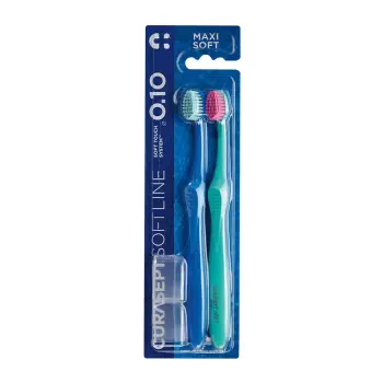 Щетка зубная для взрослых сверхмягкая, в блистере 2 цвета / CURASEPT MAXI SOFT 010 2 шт