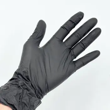 IWOU PROFESSIONAL Перчатки вин-нитр M черные/ Wally Plastic 100 шт, фото 3