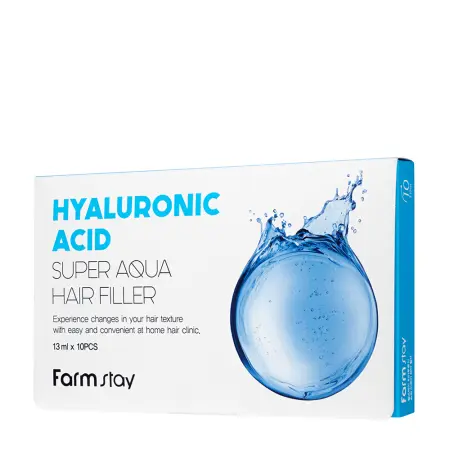 FARMSTAY Маска-филлер для волос с гиалуроновой кислотой / Hyaluronic Acid Super Aqua Hair Filler 10*13 мл - 1