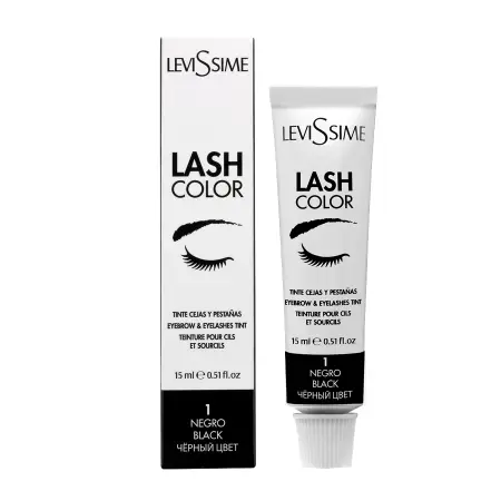 LEVISSIME Краска для бровей и ресниц, № 1 черный / Lash Color 15 мл - 2