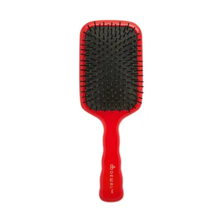 DEWAL PROFESSIONAL Щетка массажная лопата, нейлоновый штифт, 13 рядов, красная - 1