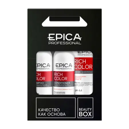 EPICA PROFESSIONAL Набор для окрашенных волос (шампунь 300 мл + кондиционер 300 мл + маска 250 мл) Rich Color - 4