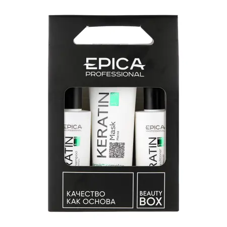 EPICA PROFESSIONAL Набор для реконструкции волос (шампунь 250 мл + кондиционер 250 мл + маска 250 мл) Keratin Pro - 1