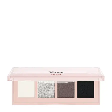 PUPA Палетка теней для век, тон 005 насыщенный смоуки / VAMP! 4 EYESHADOWS PALETTE 5,2 гр - 1