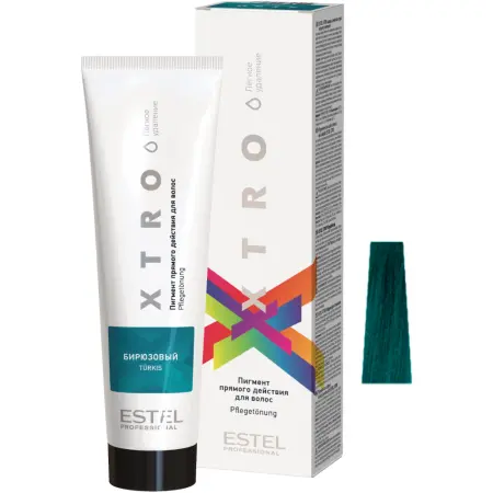 ESTEL PROFESSIONAL Пигмент прямого действия для волос, бирюзовый / XTRO WHITE 100 мл - 2