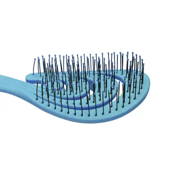SOLOMEYA Расческа гибкая для волос Голубая волна / Flex bio hair brush Blue Wave, фото 3