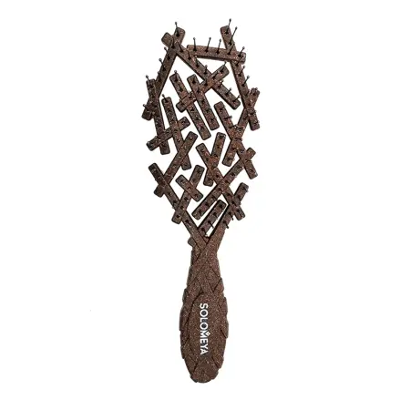 SOLOMEYA Био-расческа для волос из кокосового волокна / Bio Nest Brush Coconut Husk 1 шт - 1