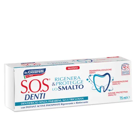 PASTA DEL CAPITANO Паста зубная восстановление и защита эмали / S.O.S. DENTI Regenerates & Protects the Enamel 75 мл - 2