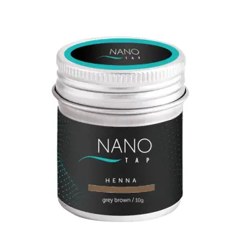 Хна для бровей в баночке, серо-коричневый / NanoTap grey brown 10 гр