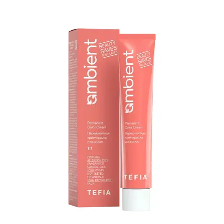 TEFIA 7.71 крем-краска перманентная для волос, блондин фиолетово-пепельный / AMBIENT 60 мл - 2