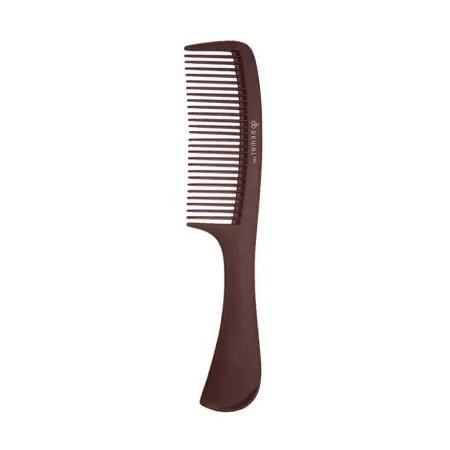 DEWAL PROFESSIONAL Расческа рабочая Carbon Bordo с ручкой, антистатик 20,5 см - 1