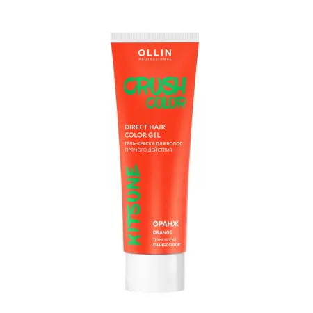 OLLIN PROFESSIONAL Гель-краска для волос прямого действия, оранж / Crush Color 100 мл - 1