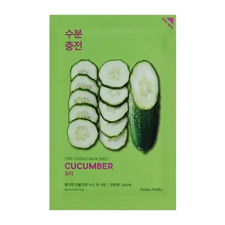 HOLIKA HOLIKA Маска тканевая успокаивающая Пьюр Эссенс, огурец / Pure Essence Mask Sheet Cucumber 20 мл - 1