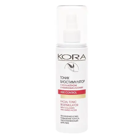 KORA Тоник биостимулятор с коллагеном и аминокислотами / Facial tonic biostimulator 150 мл - 3