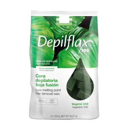 DEPILFLAX 100 Воск горячий в брикетах, зеленый 1000 гр - 1