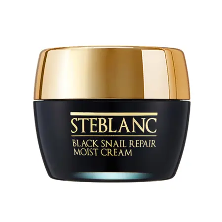 STEBLANC Крем увлажняющий с муцином черной улитки для лица / Black snail Repair Moist Cream 55 мл - 1