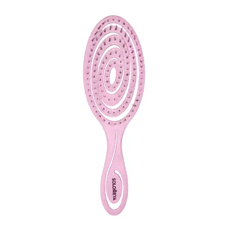 SOLOMEYA Био-расческа подвижная для волос, светло-розовая / Detangling Bio Hair Brush Light Pink - 1