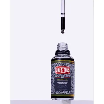 BOY S TOYS Масло чёрное для бороды с содержанием древесного угля и масла чёрного тмина / Boy s Toys Black Beard Oil 50 мл, фото 2
