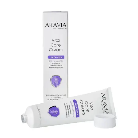 ARAVIA Professional Вита-крем для рук и ногтей защитный с пребиотиками и ниацинамидом / Vita Care Cream 100 мл - 3