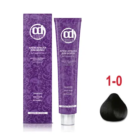 CONSTANT DELIGHT 1/0 краска с витамином С для волос, черный натуральный 100 мл - 2