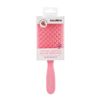 SOLOMEYA Арома-расческа вентилируемая крамбл кукис / Aroma-vented hair brush, Crumble cookie, фото 2